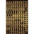 Hy-Ko 1In Black/Gold Numbers/Letters, 10PK A02020